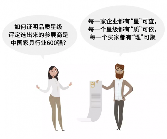 如何證明品質(zhì)星級評定選出來的參展商是中國家具行業(yè)600強?